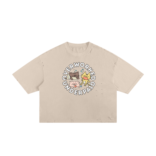 Animal Farm Unisex Classic Frayed Boxy Tee
