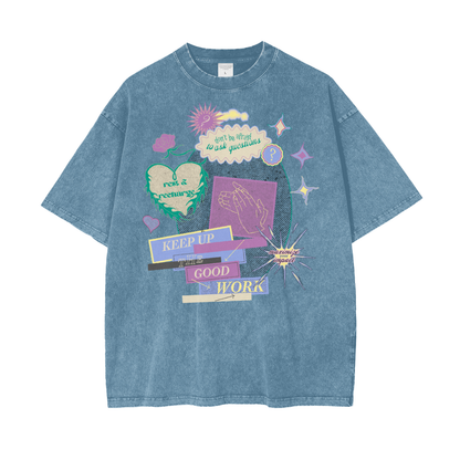 Good Work Unisex Oversize Snow Washed T-Shirt