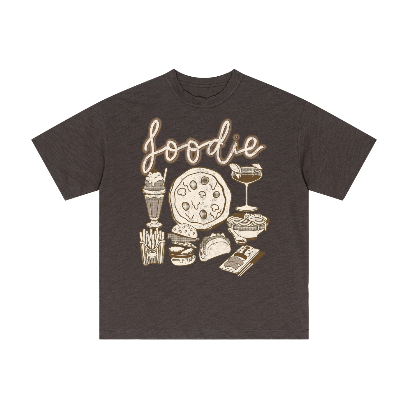 Foodie Lightweight Slub Cotton T-Shirt