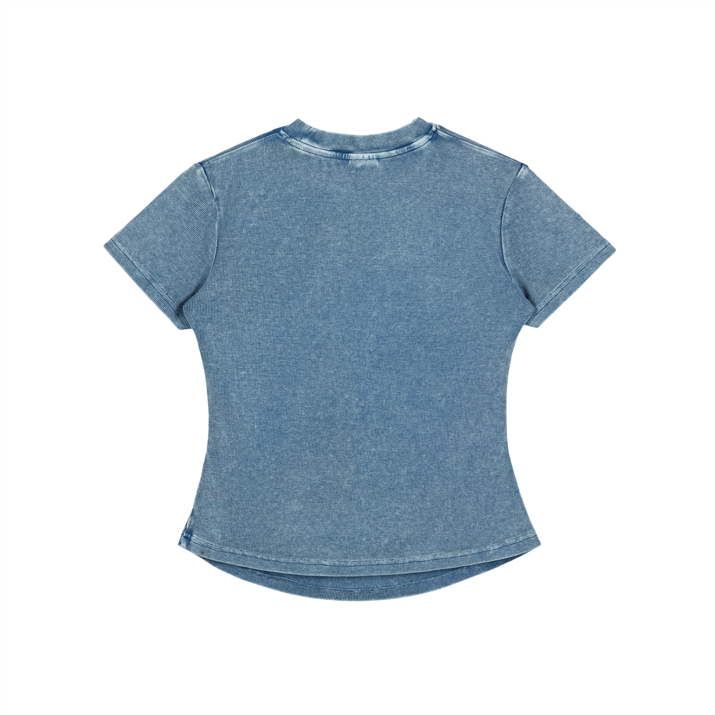 Hello Flowers Faux Embroidered Vintage Washed Femme Fit Cotton T-Shirt