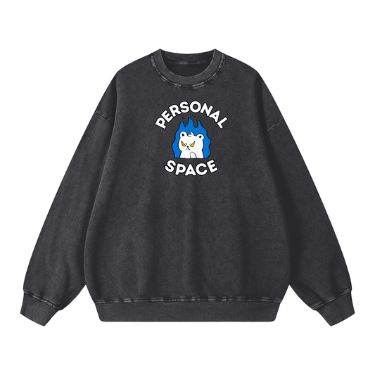 Personal Space Acid Wash Oversize Sweatshirt