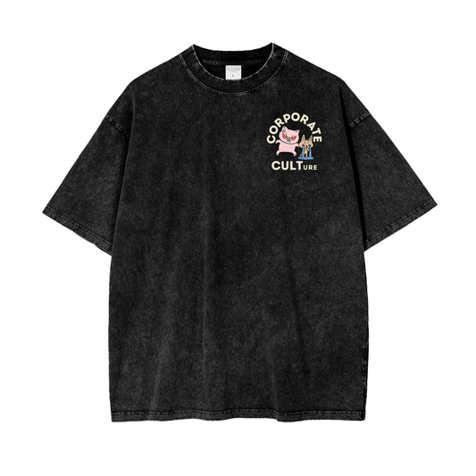 Corp Cult The Pig Oversize Snow Washed T-Shirt