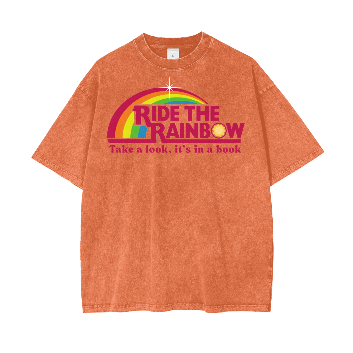 Ride the Rainbow Unisex Oversize Snow Washed T-Shirt