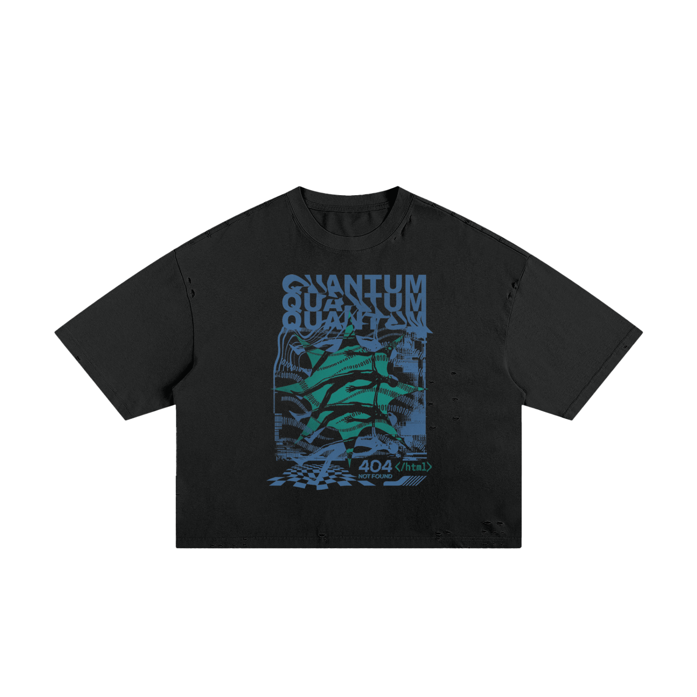 Quantum Shift Classic Frayed Boxy Tee
