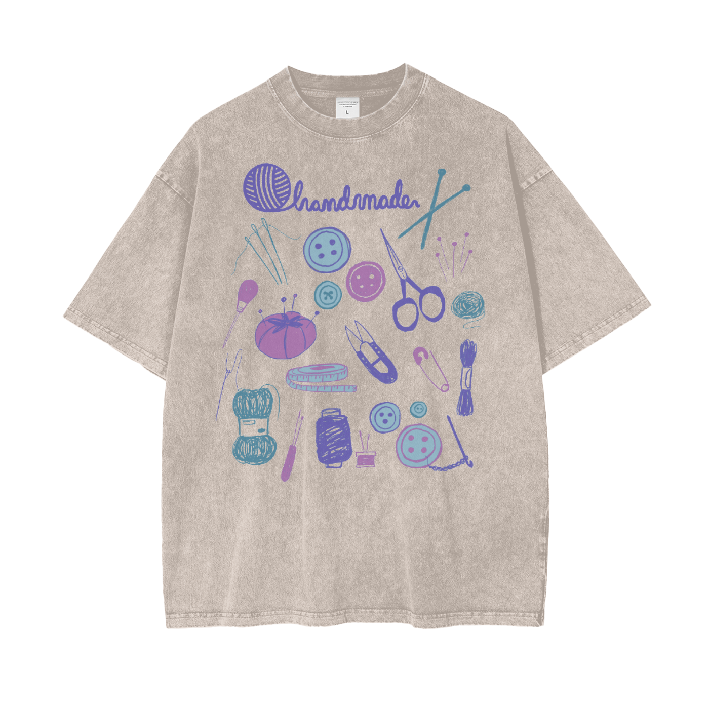 Handmade Unisex Oversize Snow Washed T-Shirt