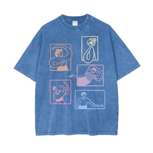 Community Building Oversize Snow Washed T-Shirt