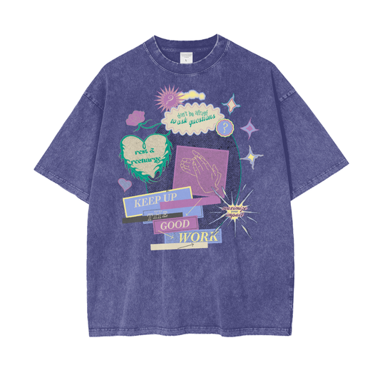 Good Work Unisex Oversize Snow Washed T-Shirt