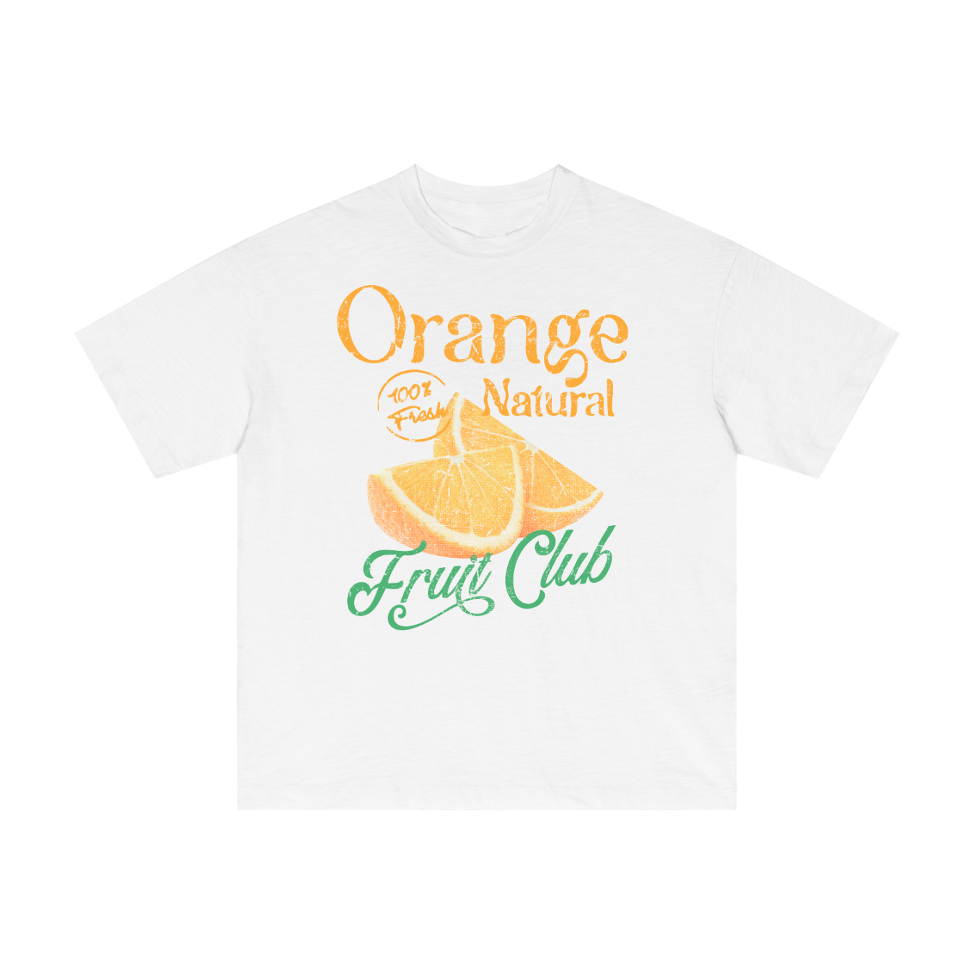 Orange Fruit Club Lightweight Slub Cotton T-Shirt