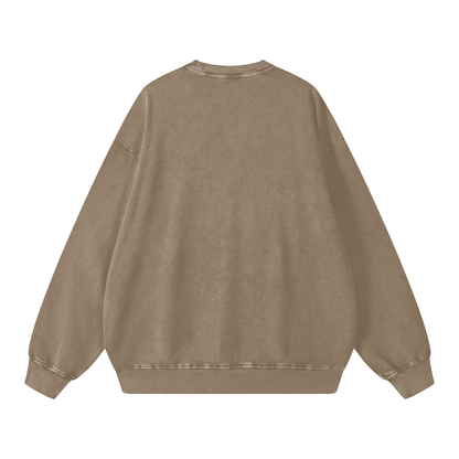 Overstimulated Frog Acid Wash Oversize Sweatshirt
