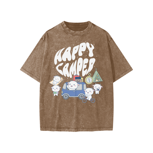 Happy Camper Snow Washed KIDS Tee