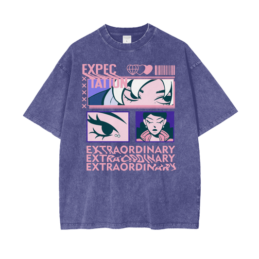 Expect Extra Unisex Oversize Snow Washed T-Shirt