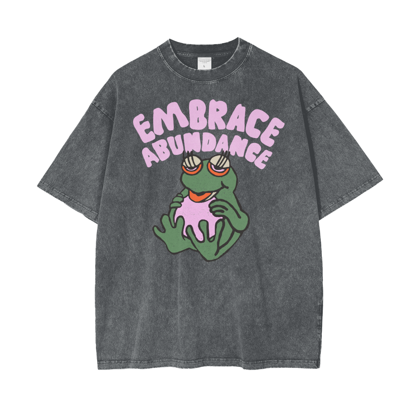 Abundance Toad Unisex Oversize Snow Washed T-Shirt
