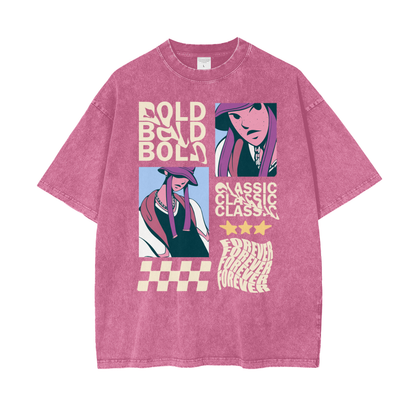 Bold Classic Unisex Oversize Snow Washed T-Shirt