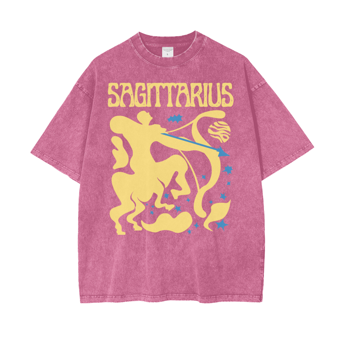 Zodiac Sagittarius Psychedelic Snow Washed T-Shirt