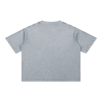 Paris France Mineral Wash Unisex Boxy Cotton T-Shirt