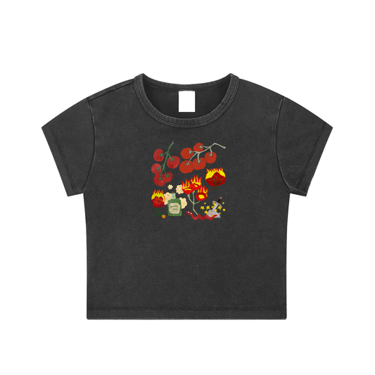 Snake Oil Snow Washed Crop Top