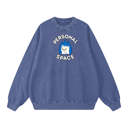 Personal Space Acid Wash Oversize Sweatshirt