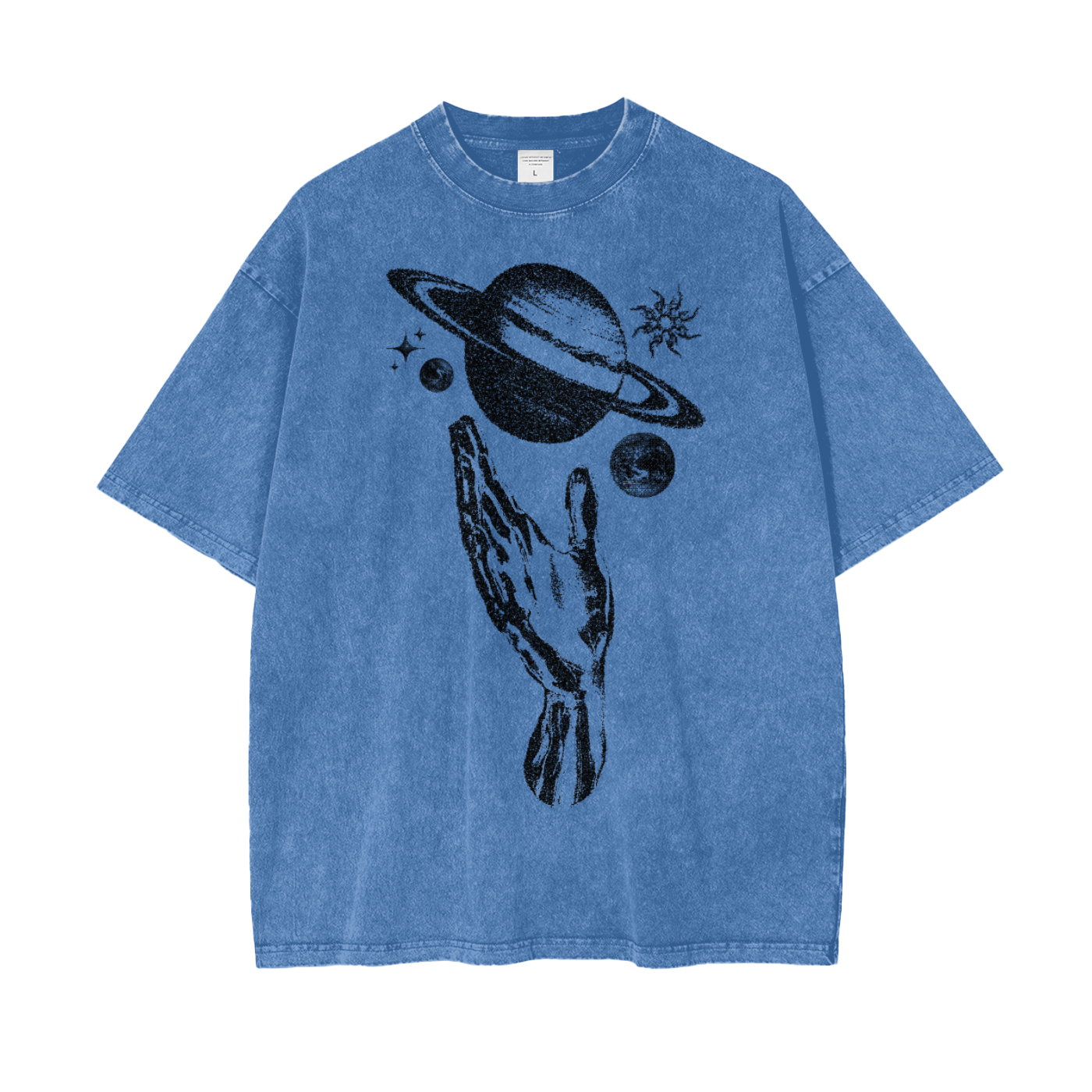 Planet Power Unisex Oversize Snow Washed T-Shirt