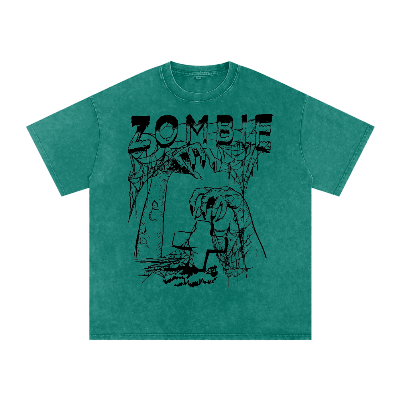 Zombie Acid Wash Unisex Oversize T-Shirt