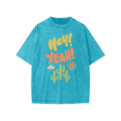 Hey Yeah! Snow Washed KIDS Tee