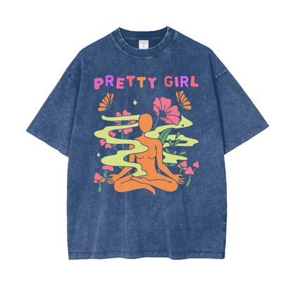Nature Girl Unisex Oversize Snow Washed T-Shirt