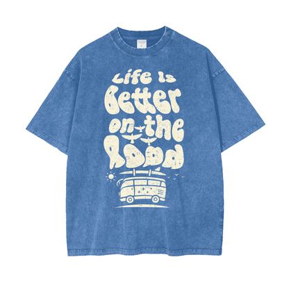 Van Life Unisex Oversize Snow Washed T-Shirt