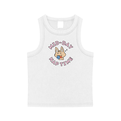 Nap Time Bunny Snow Washed Tank Top