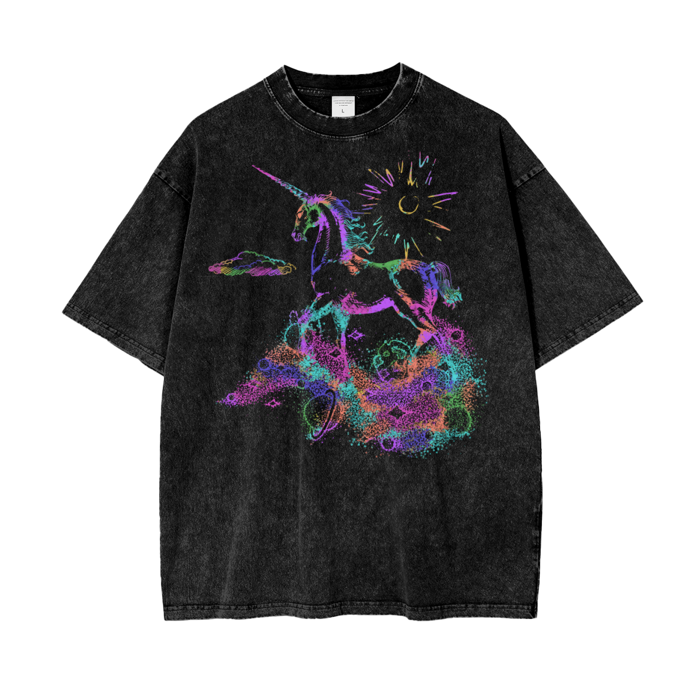 Unicorn Unisex Oversize Snow Washed T-Shirt