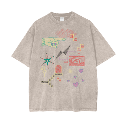 Dreamscape Unisex Oversize Snow Washed T-Shirt