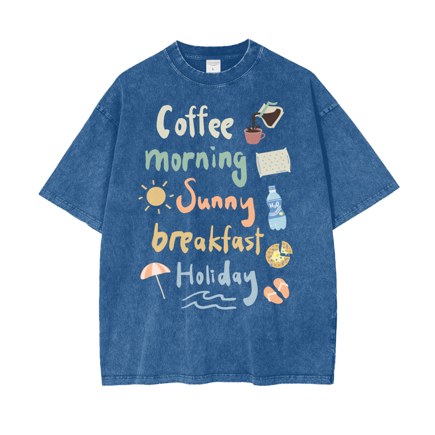 Morning Coffee Unisex Oversize Snow Washed T-Shirt
