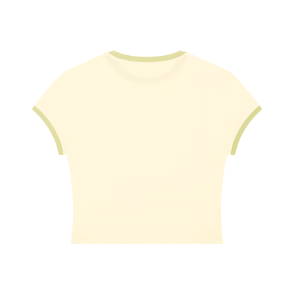 Cosmic Cowgirl Retro Women's Slim Color Rib T-Shirt