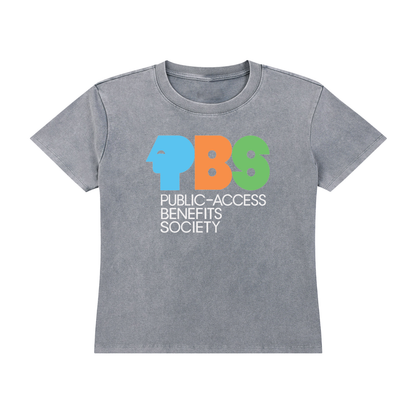 PBS Society Vintage Wash Drop Shoulder T-shirt