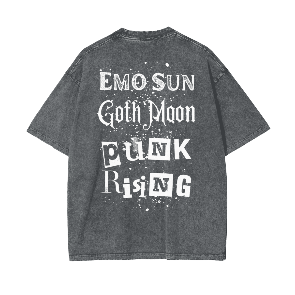 Solar Punk Rising Frt/Bck Oversize Snow Washed T-Shirt