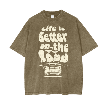 Van Life Unisex Oversize Snow Washed T-Shirt