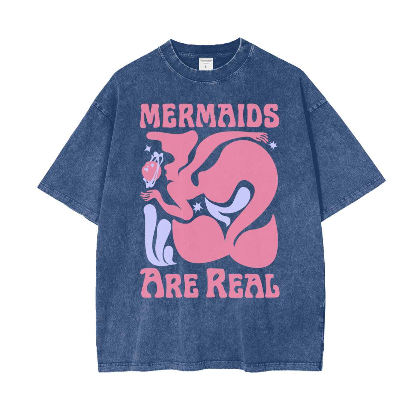 Mermaids Unisex Oversize Snow Washed T-Shirt