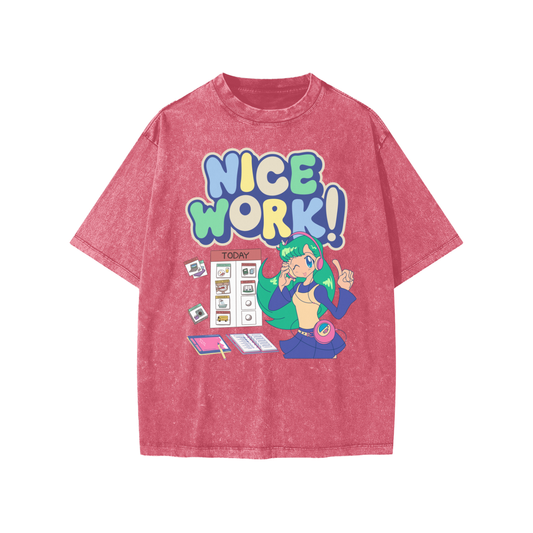 Anime Nice Work! Snow Washed KIDS Tee
