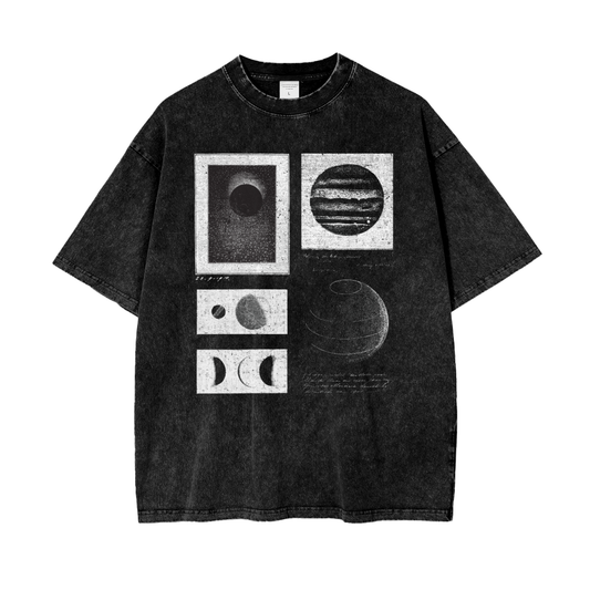 Planet Report Unisex Oversize Snow Washed T-Shirt