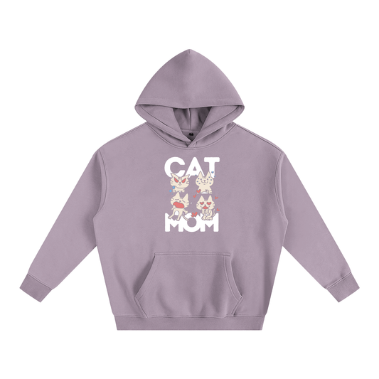 Cat Mom Oversize Fleeced Hoodie