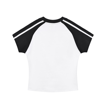 Baddie Retro Womens Petite Raglan T-Shirt