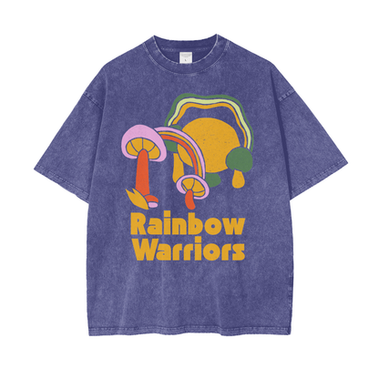 Rainbow Warriors Unisex Oversize Snow Washed T-Shirt