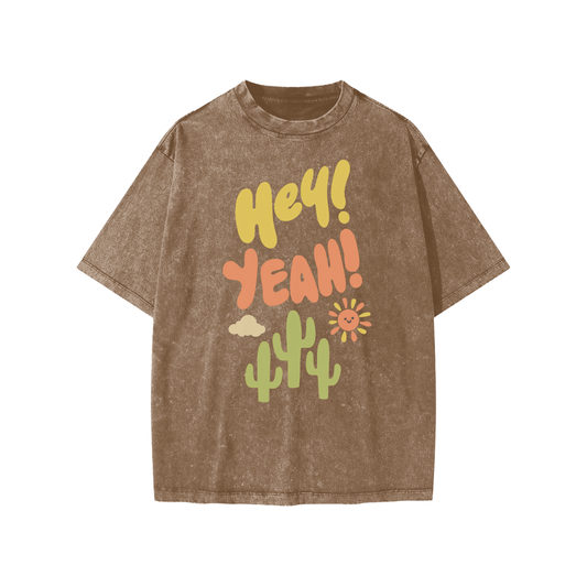 Hey Yeah! Snow Washed KIDS Tee