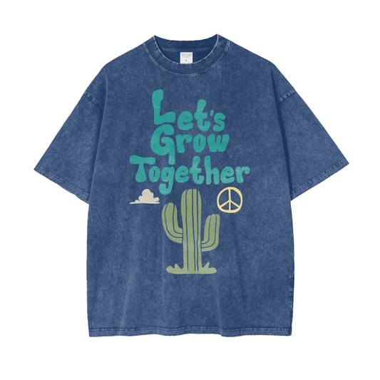 Desert Growth Unisex Oversize Snow Washed T-Shirt