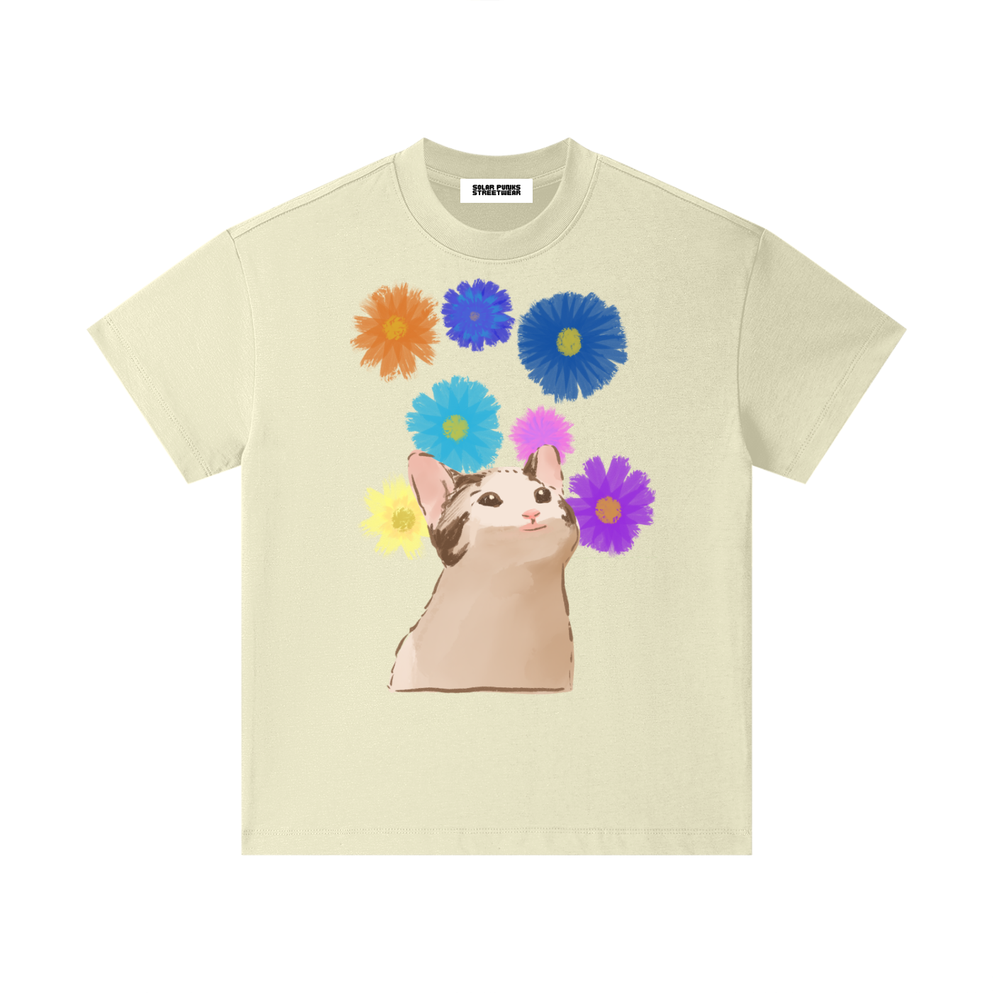 Cat Flowers Pure Cotton KIDS T-Shirt