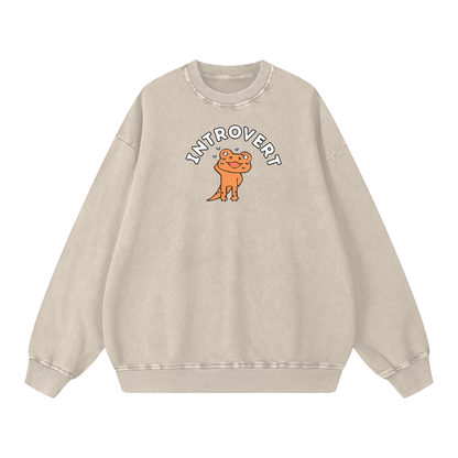 Shy Lizard Acid Wash Oversize Sweatshirt