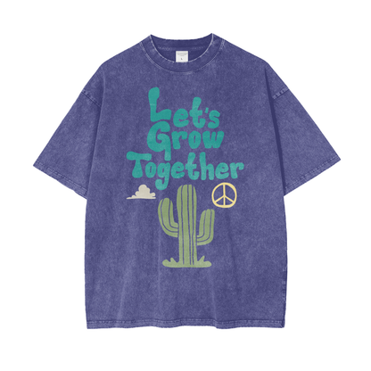 Desert Growth Unisex Oversize Snow Washed T-Shirt