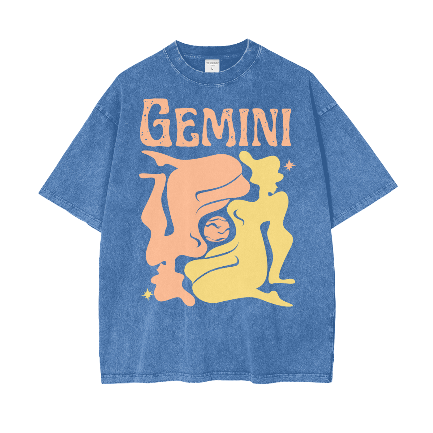Zodiac Gemini Psychedelic Snow Washed T-Shirt