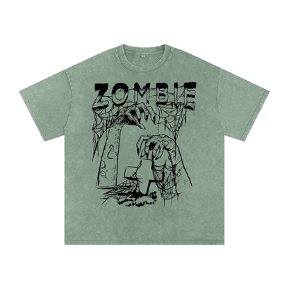 Zombie Acid Wash Unisex Oversize T-Shirt