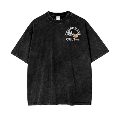 Corp Cult Rabbit Race Oversize Snow Washed T-Shirt
