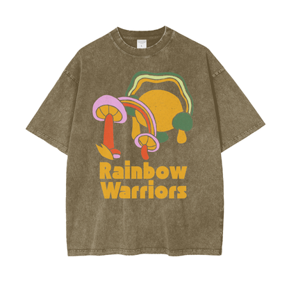 Rainbow Warriors Unisex Oversize Snow Washed T-Shirt