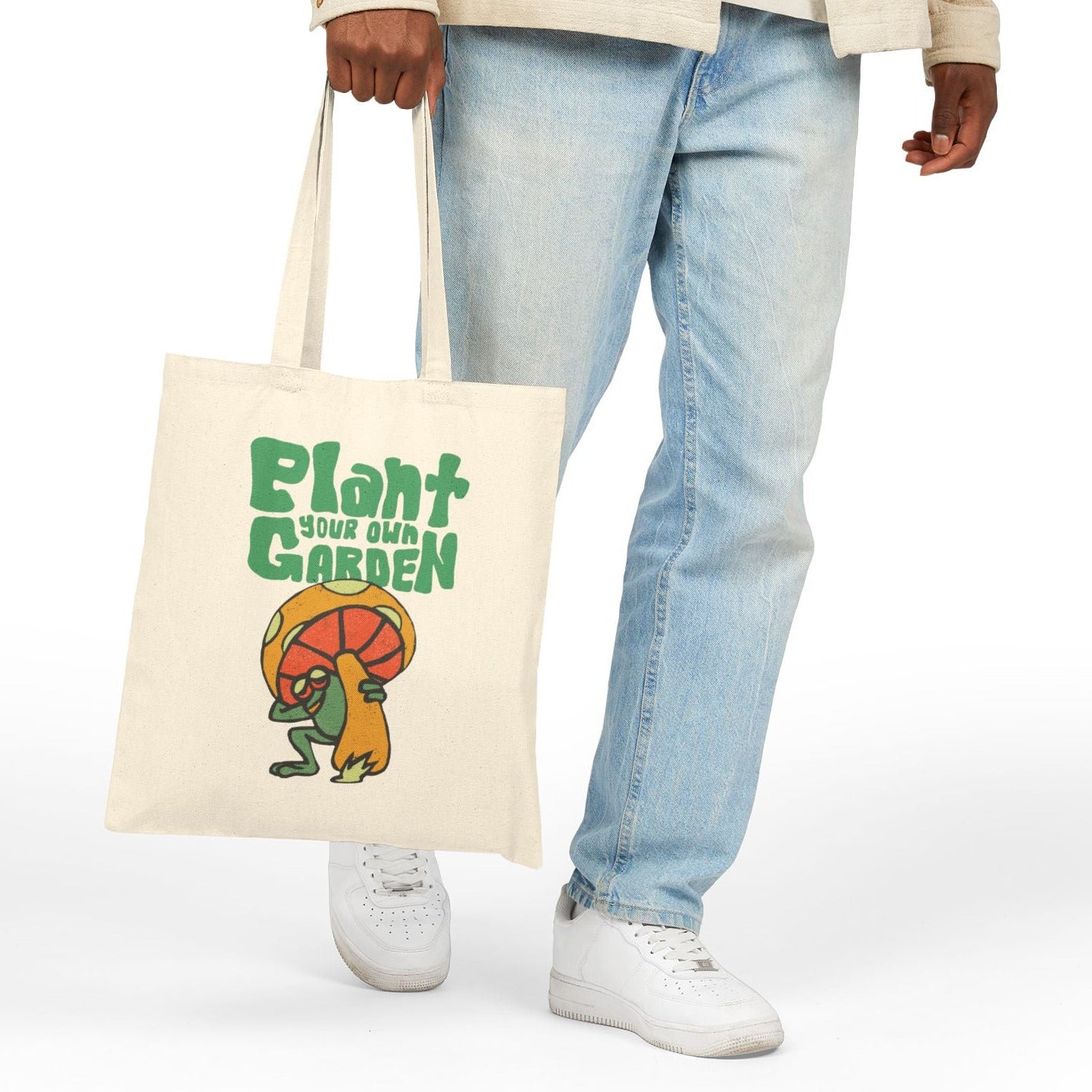 Garden Toad Cotton Canvas Tote Bag